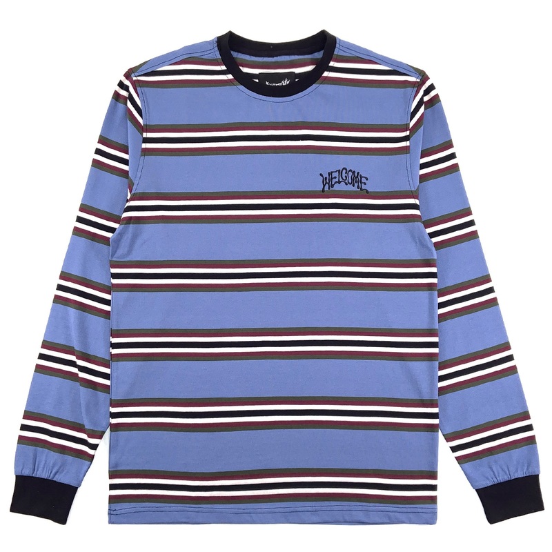 Welcome – Thelema Stripe Yarn-Dyed L/S Knit – Nightshade S