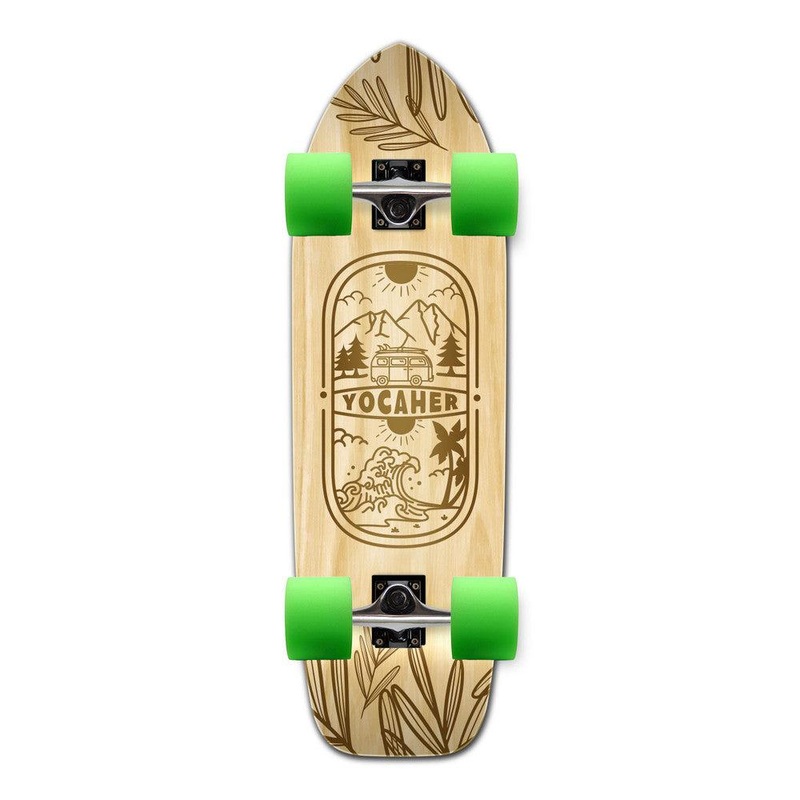Yocaher Adventure Natural 33″ Old School Longboard Complete