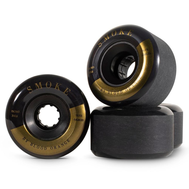 Blood Orange Smoke 66mm/84A Black Skateboard Wheels | set of 4 Blood Orange Smoke Wheels 66mm/84A