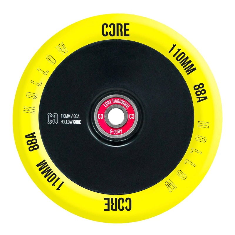 CORE Hollow Stunt Scooter Wheel V2 110mm – Yellow / Black