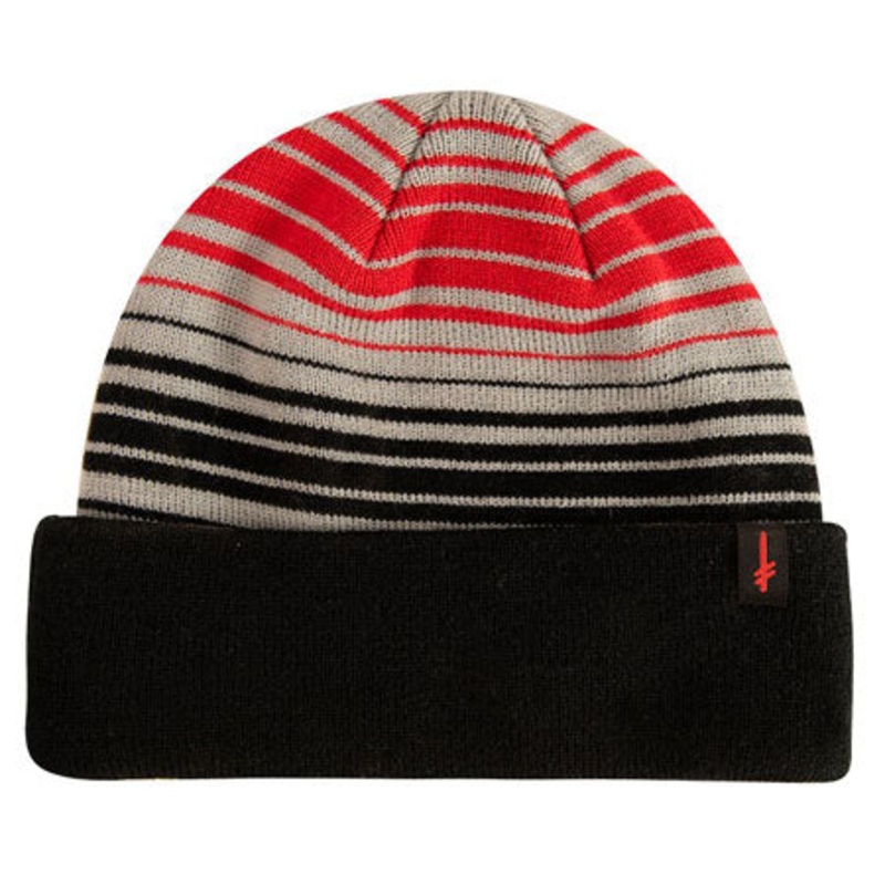Deathwish Gang Logo Stripe Beanie Black One size fits all