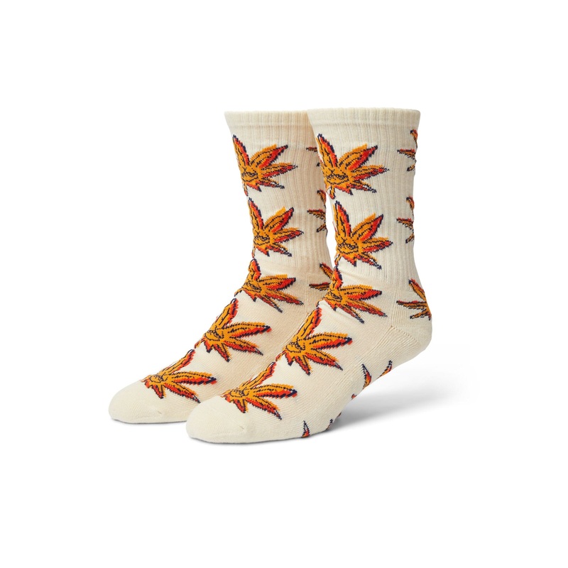 HUF Green Buddy Doodle Sock Natural