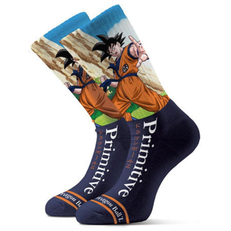 Primitive Skateboarding Primitive x Dragonball Z Goku Battle Socks Navy One size fits all