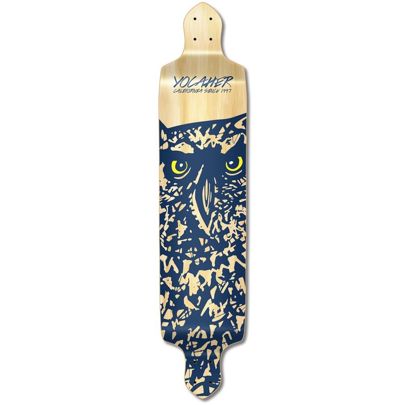 Punked Drop Down Longboard Deck – Spirit Animal OWL Deck