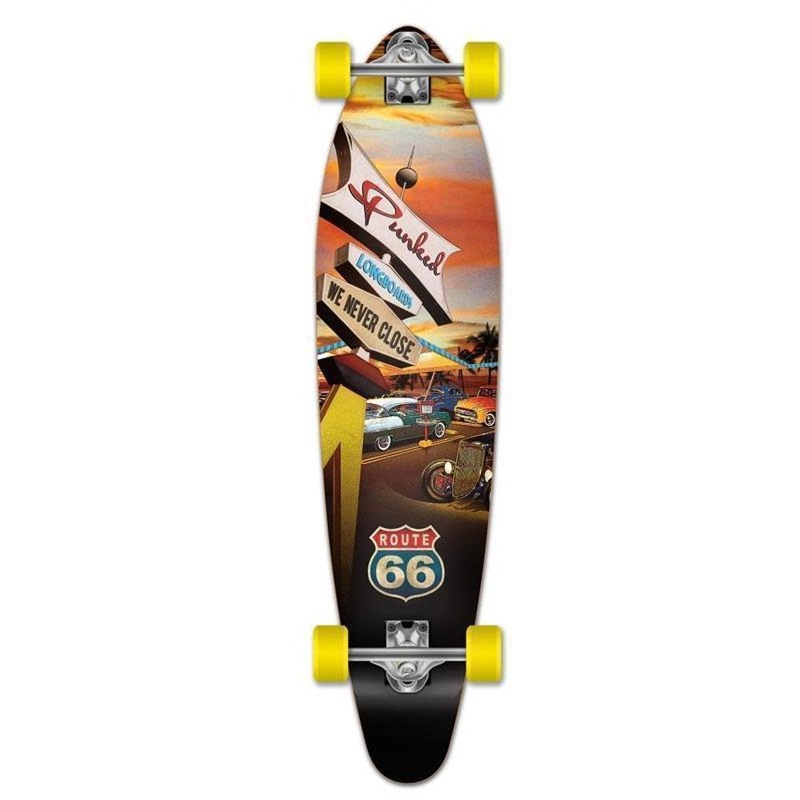 Route 66 Punked Kicktail Longboard 40″ Diner Complete