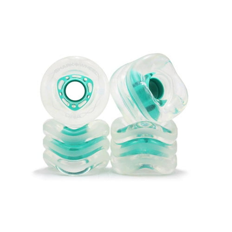 Shark Wheel DNA Clear with Mint Hub 72mm 78a Longboard Wheels