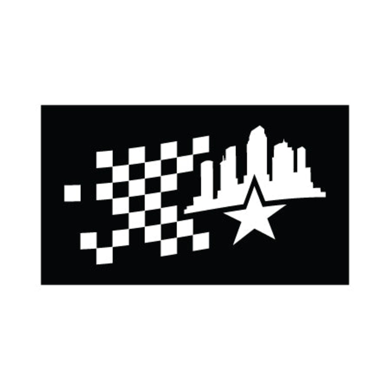 Skatepark of Tampa Finish Line Sticker Black 3″ x 1.75″