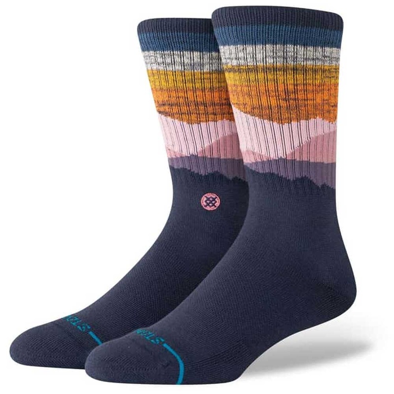 Stance Saddleback Crew Socks Large Navy