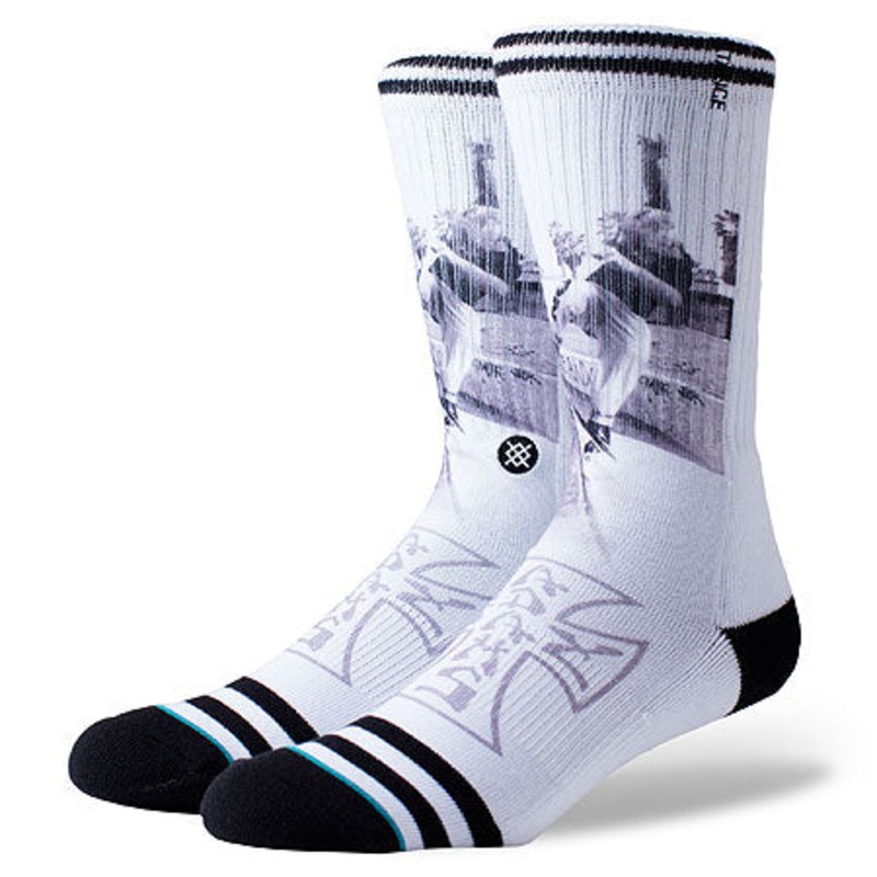 Stance Venice Skate Crew Socks White Large