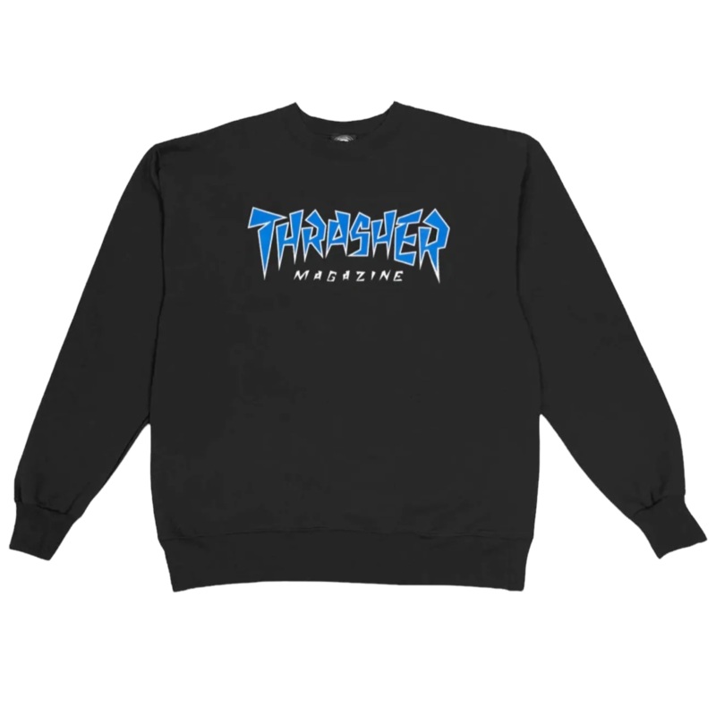 Thrasher Jagged Logo Crewneck Sweater Black S