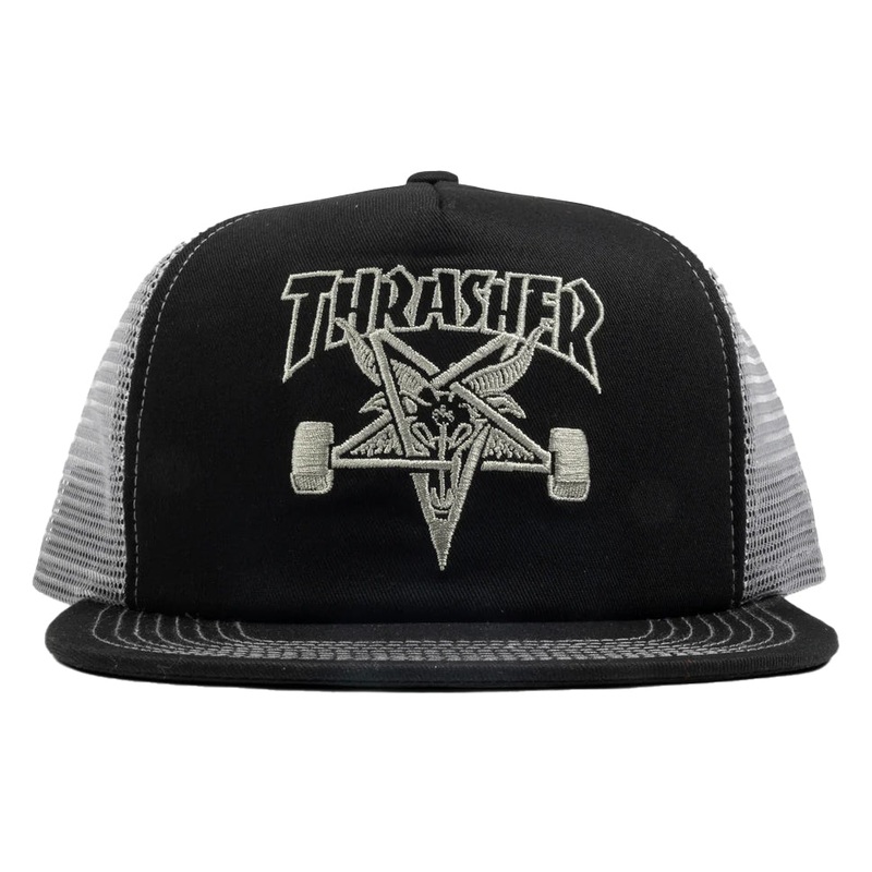 Thrasher Magazine Skategoat Trucker Hat Black/ Grey One Size Fits All