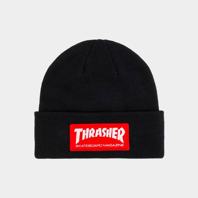 Thrasher Skate Mag Patch Beanie – Black