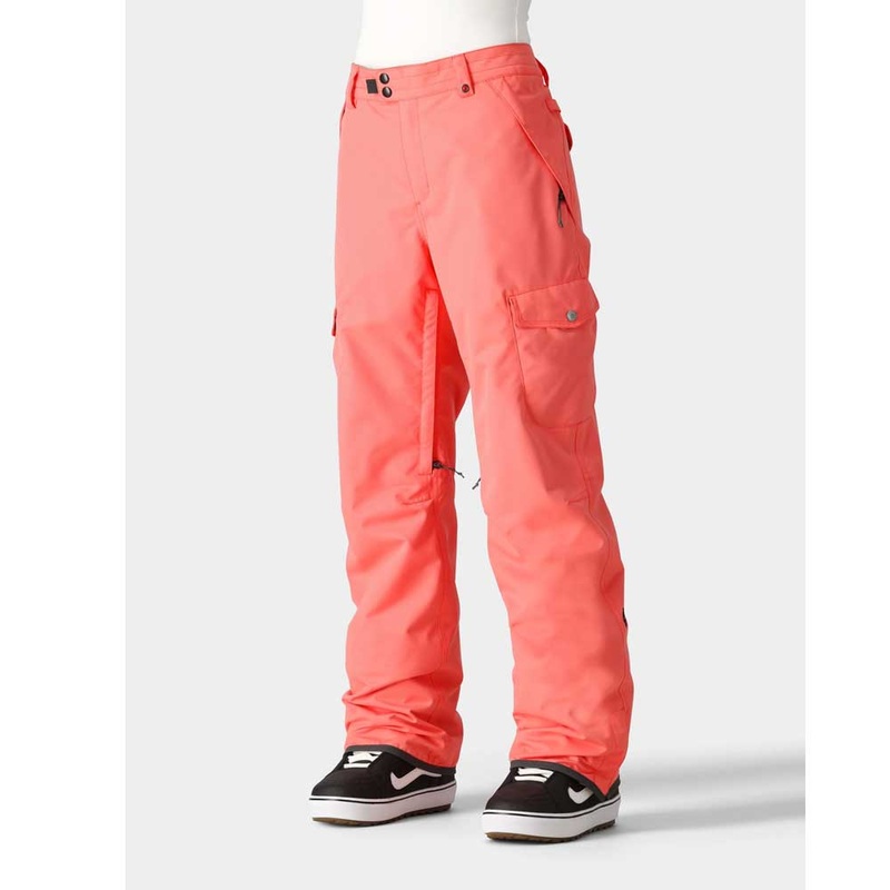 686 Women’s Aura Insulated Cargo Snow Pants – 2025 X-Small Hello Kitty Black Denim