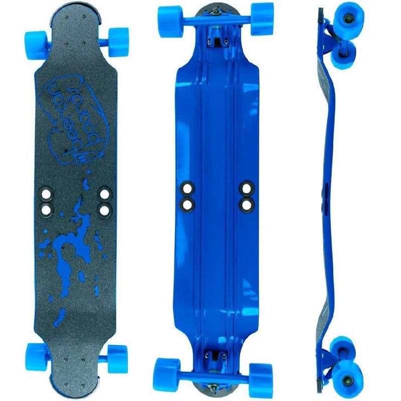 Beercan Blue 38″ Root Beer Drop Down Longboard Complete