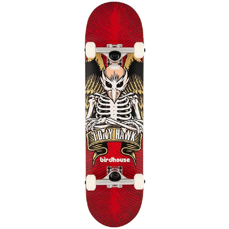 Birdhouse Tony Hawk Icon in Red 8.0″ Skateboard Complete