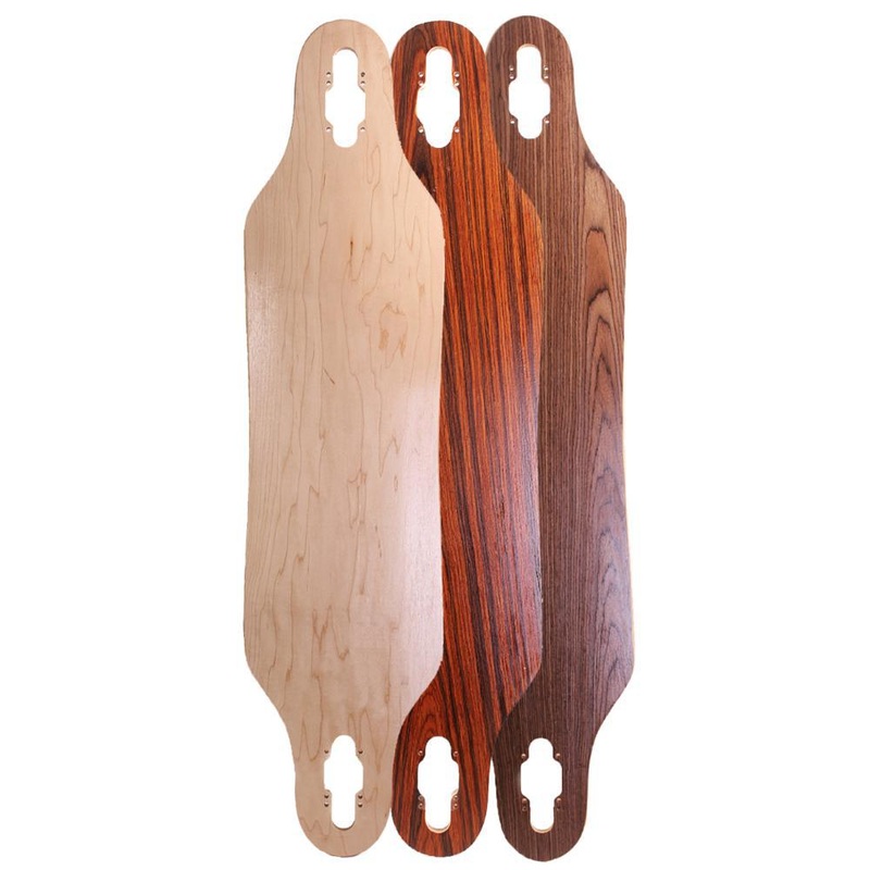 Blank 38″ Drop Through Longboard Natural or Cherry Color Natural