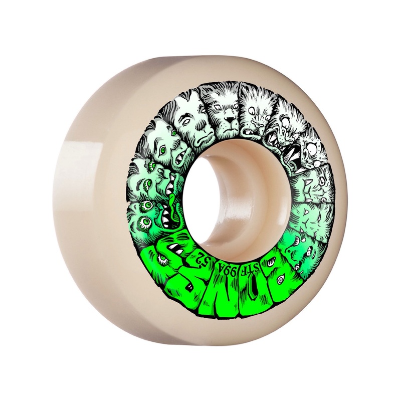 Bones STF V5 Weird Wolf 54mm 99a Skateboard Wheels 54mm Duro 99a Conical/Sidecut