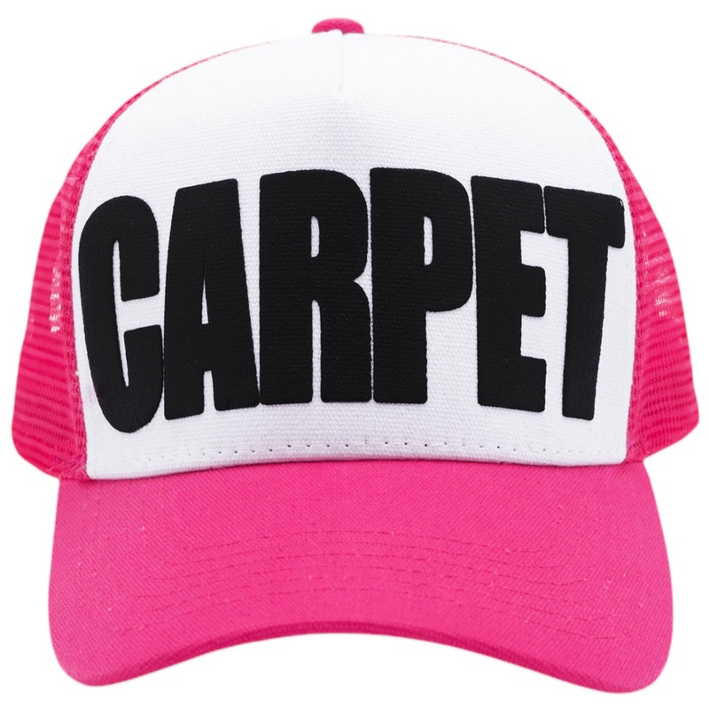 Carpet Company White Trucker Hat White/ Pink One Size Fits All