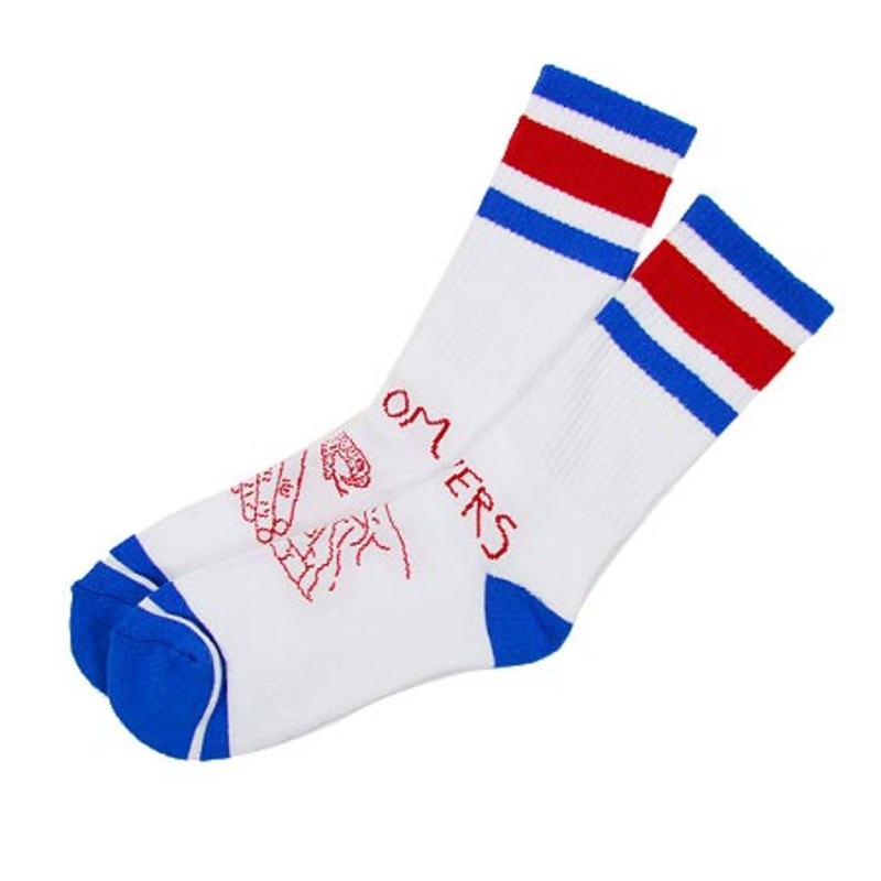 Doom Sayers Snake Shake Crew Socks Red/ White/ Blue One size fits all