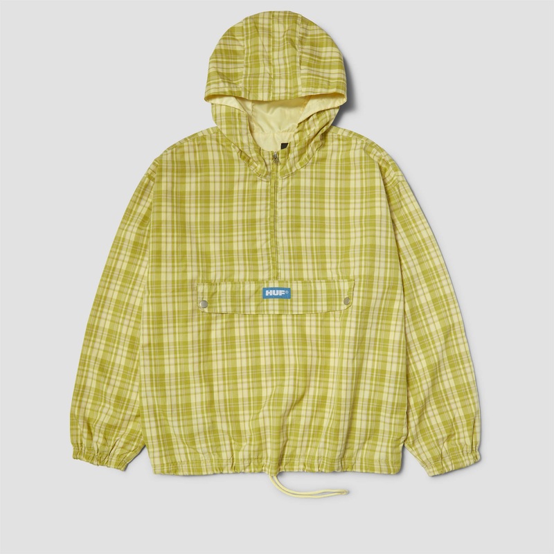 Huf Rivington Plaid Anorak Tarragon Small