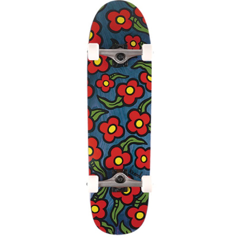 Krooked Wildstyle Flower Shaped Complete Skateboard 8.88″ 8.88″ Blue Veneer