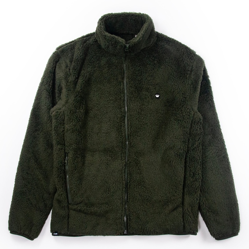 Prime Delux – Icon 2 Sherpa Full Zip Jacket – Army S