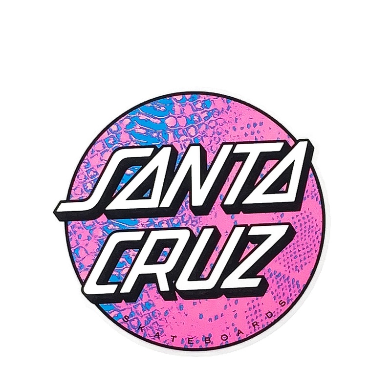 Santa Cruz 4″ Scales Dot Sticker – Pink / Blue