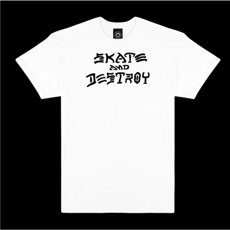 XL Thrasher Skate And Destroy Skateboard Shirt – WHITE