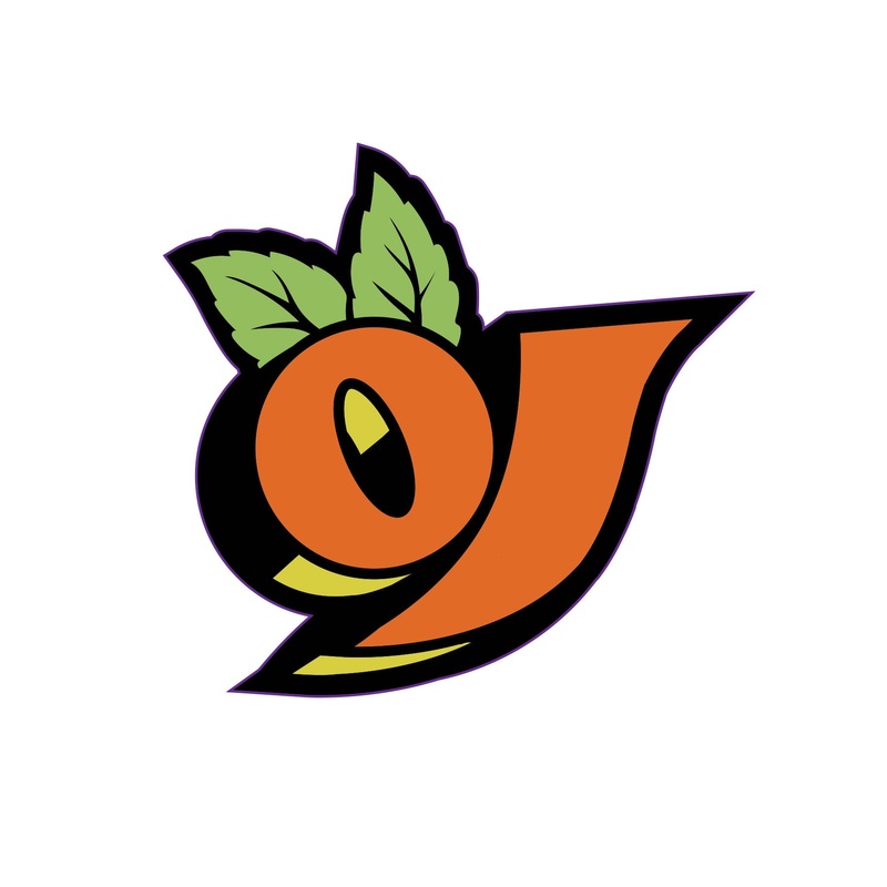 Bold 2.5in OJ Stickers (25 Pack) Orange 2.5 in