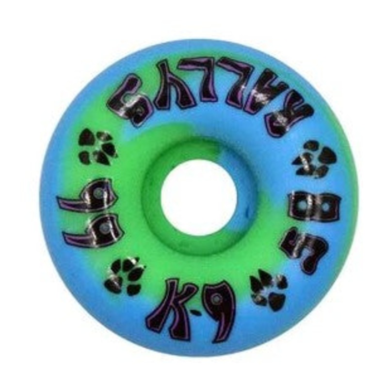 DOGTOWN K-9 “RALLYS” 58MM 99A BLUE/GREEN SWIRL SKATEBOARD WHEELS