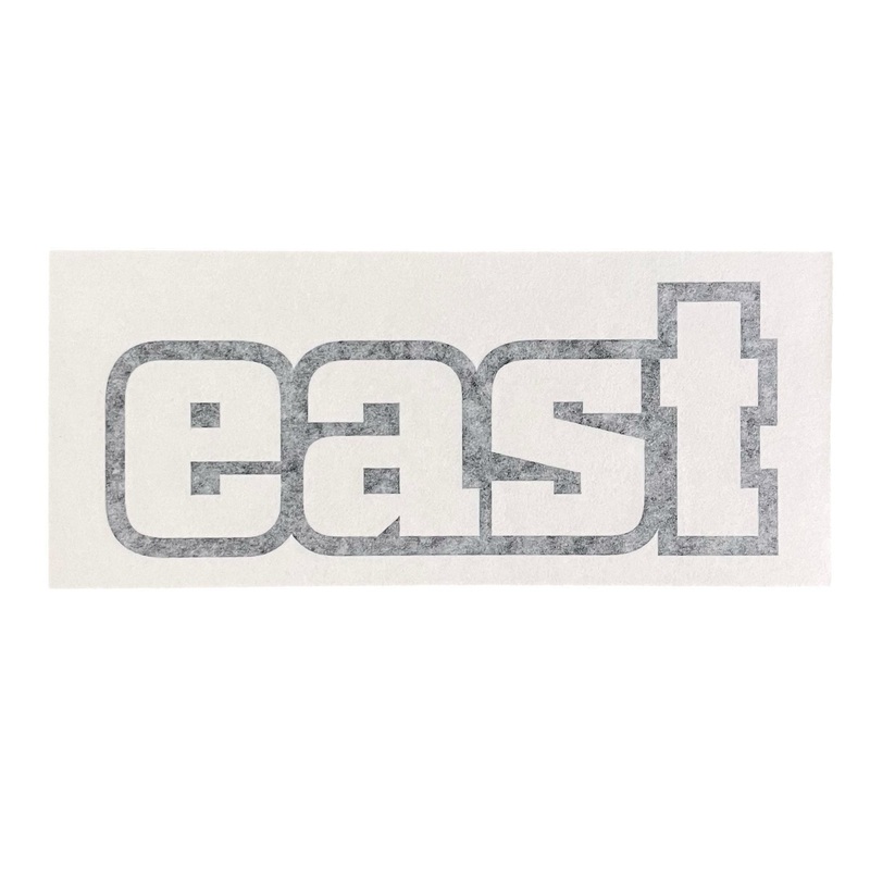 EasternBoarder East Die Cut Sticker 7″ Wide Black
