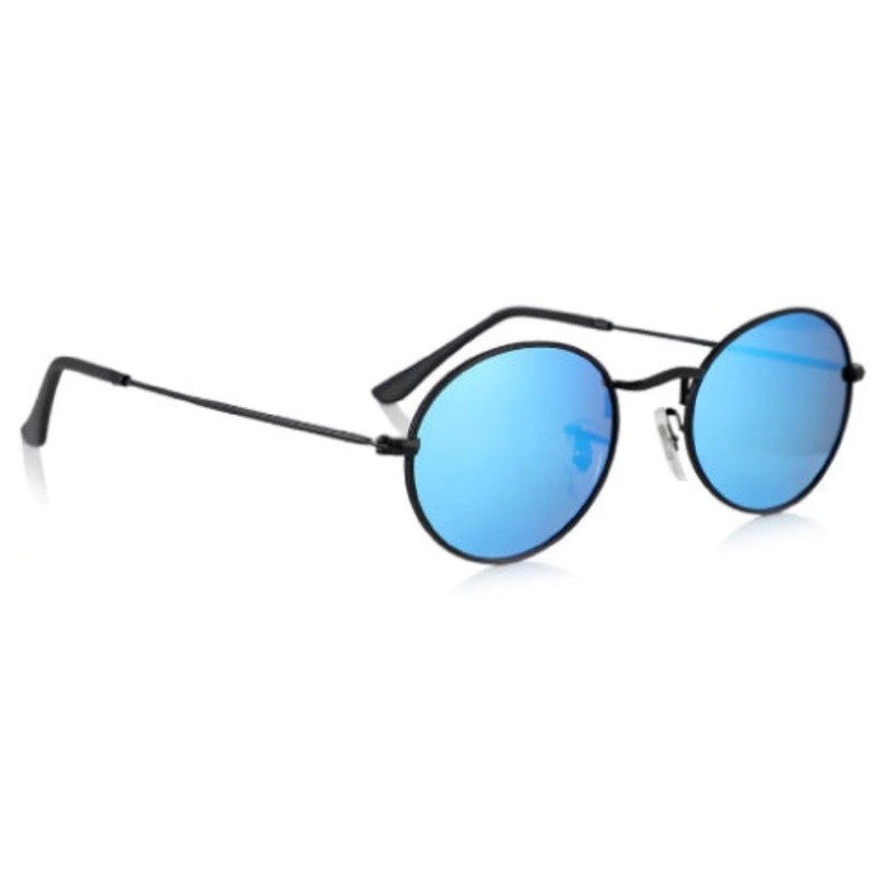 Glassy Campbell Polarized Sunglasses Black/Blue Mirror