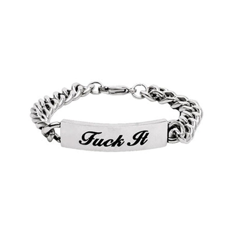 HUF Fuck It ID Bracelet Stainless Steel One size fits all