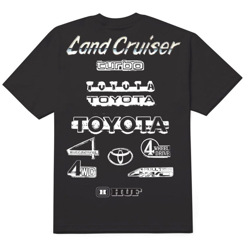 HUF Toyota Rosetta T Shirt Black Extra Large