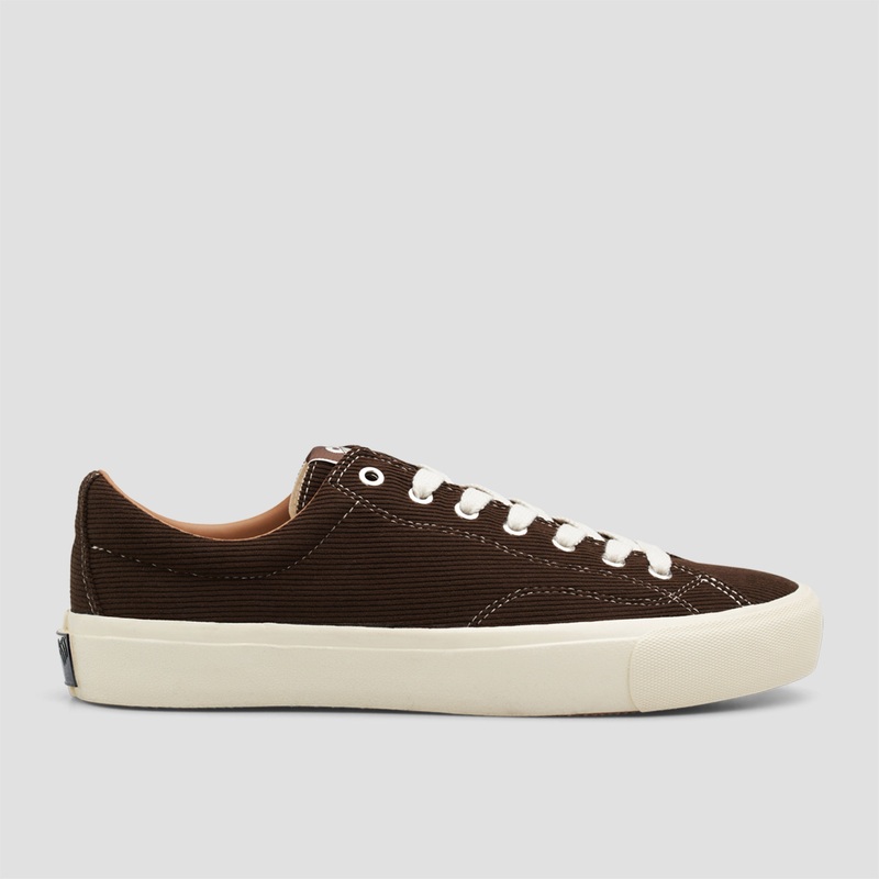 Last Resort AB VM003 LO Cord Skate Shoes Dark Brown / White UK3