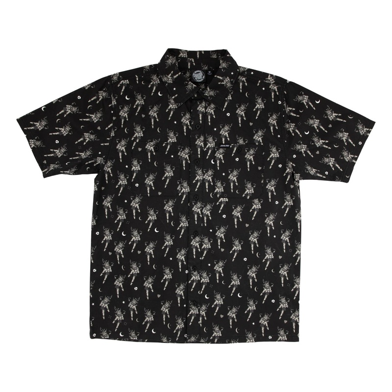 Santa Cruz Salba Witch Doctor Work Shirt Small Black