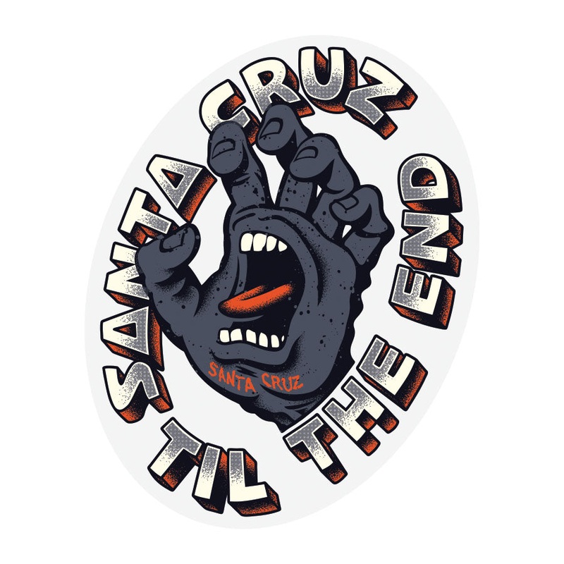 Santa Cruz Til the End Hand 4″ Sticker