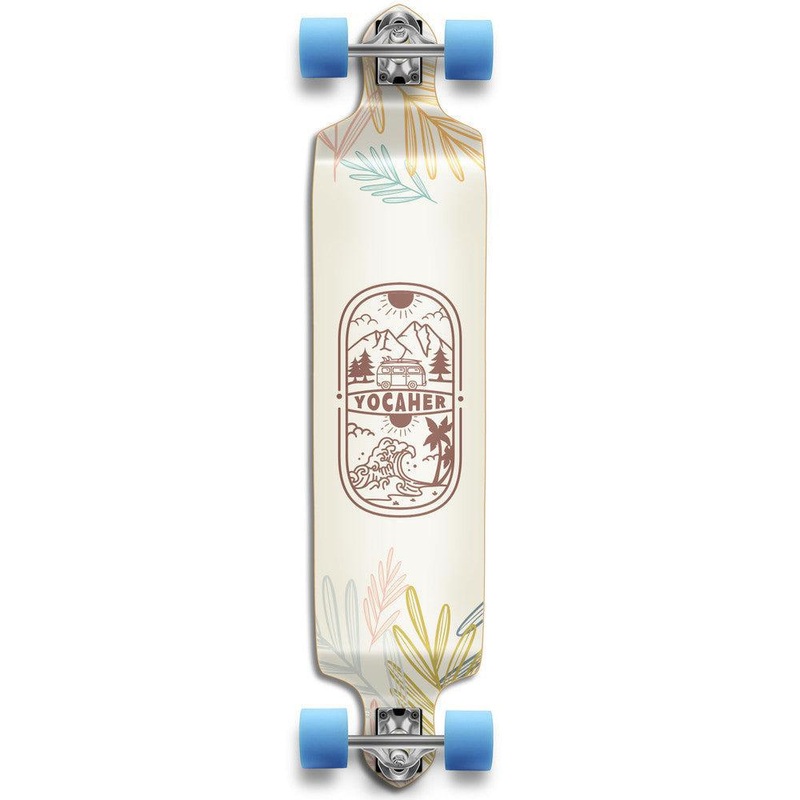 Yocaher Adventure Colored 41.25″ Drop Down Longboard Complete