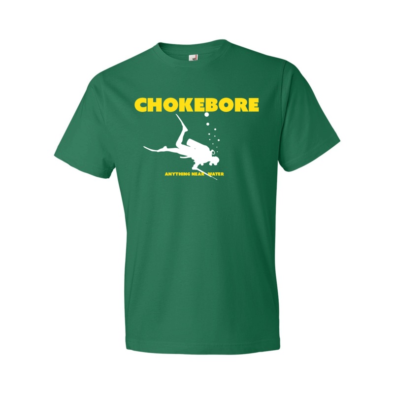 Chokebore “Diver” T-Shirt w/ Amrep NOISE back logo Small Heather Grey