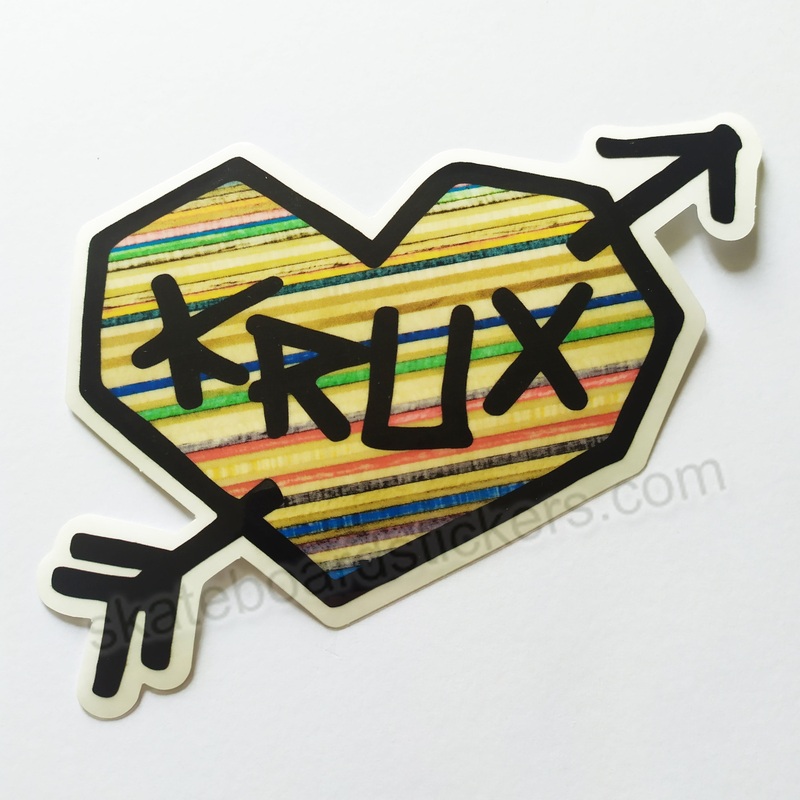 Krux Trucks Skateboard Sticker – “Heart”