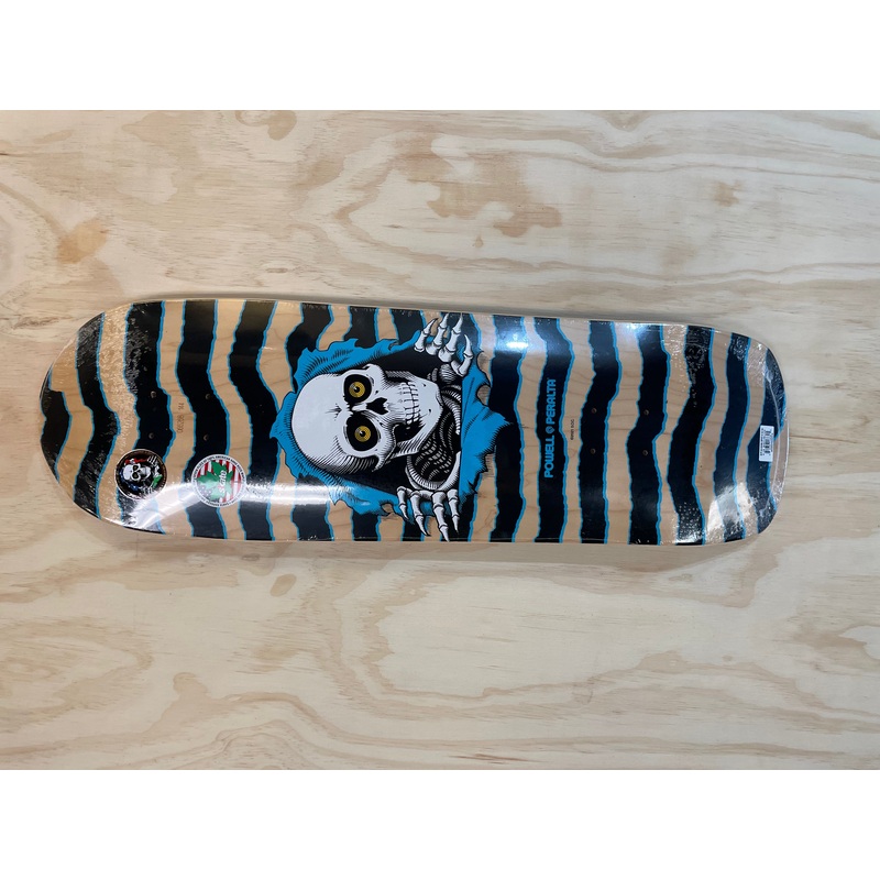 Powell Peralta Old School Ripper Skateboard Deck Nat/Blue- 9.89 x 31.32