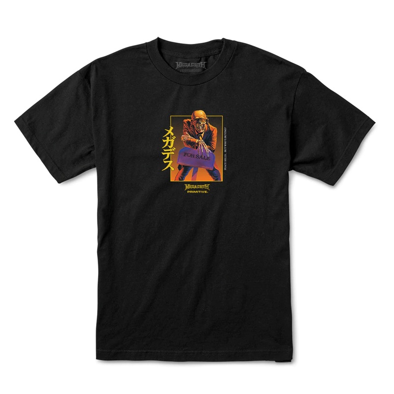 Primitive x MegaDeath Peace Sells T Shirt Black M