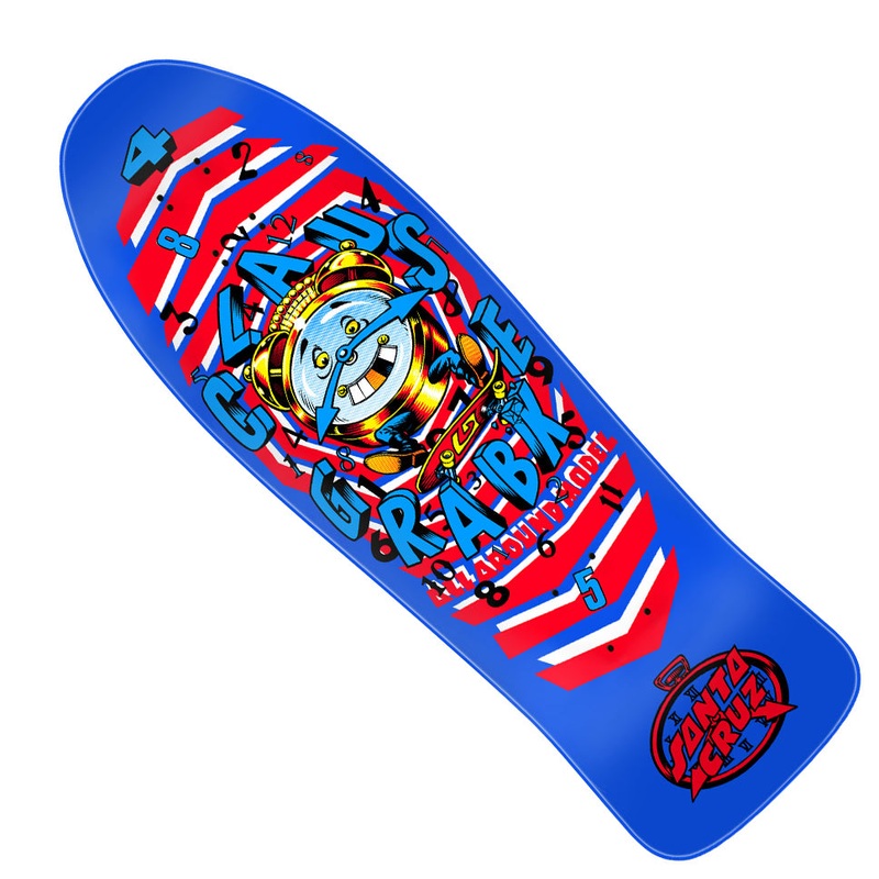 Santa Cruz Grabke All Around Reissue Shaped Deck Multicolor 9.89 x 30.94 WB:14.75-15.19