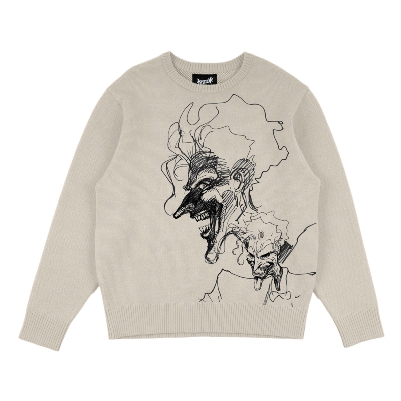 WELCOME x BATMAN JOKER KNIT SWEATER Small