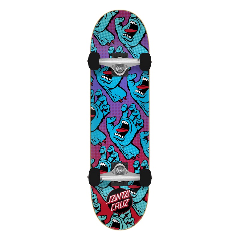 7.50in Micro Gradient Hands Santa Cruz Complete Skateboard No Color 7.50in x 28.25in