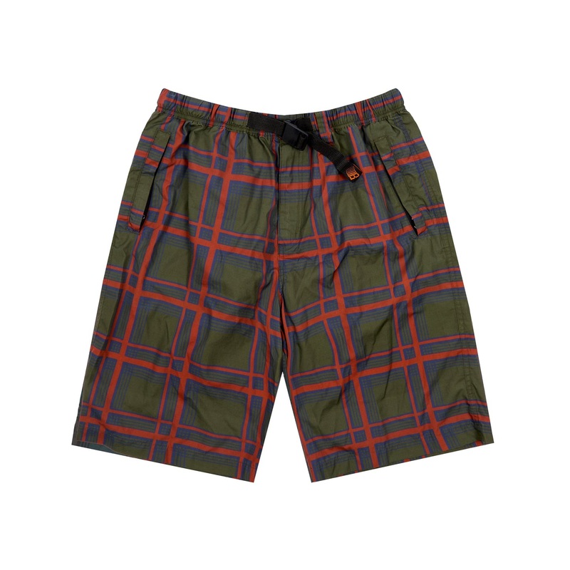 Bronze 56K Plaid Shorts Dark Green LG