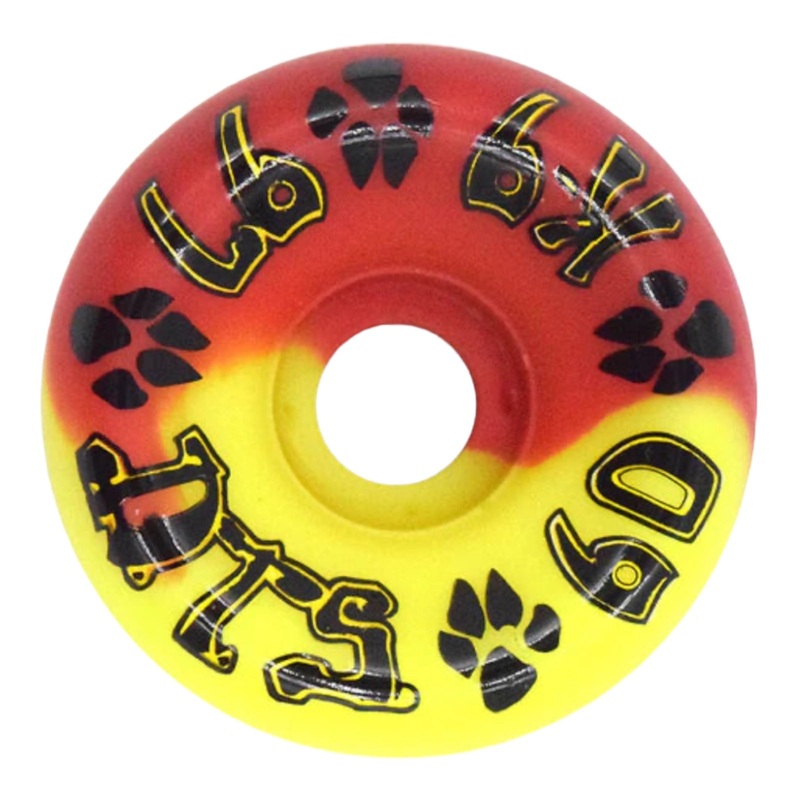 DogTown K-9 80s Wheels – 60mm x 97a – Red / Yellow Swirl 60mm