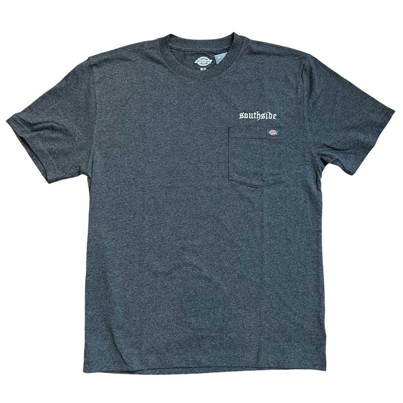 Old English Blue Charcoal Southside x Dickies Skateboarding Tee Embroidered SM