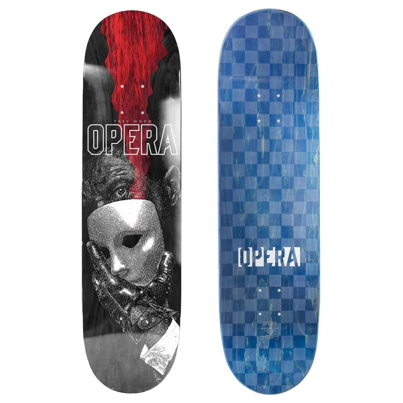 Opera Skateboards Trey Wood Unmasked Skateboard Deck 8.25″ Deck only 8.25