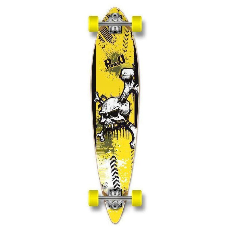 Punked Skull Pintail Longboard 40 inch – Complete Complete